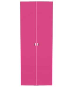 Unbranded Kids Modular Double Wardrobe Door - Pink Gloss