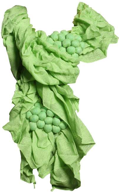 Unbranded Lea ruched scarf green