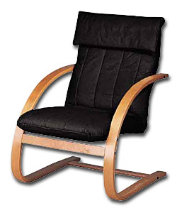 Leather Bentwood Chair - Black