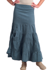 Long- corduroy skirt.