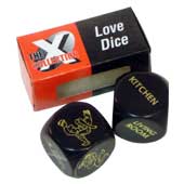One dice illustrates position and the other suggests where