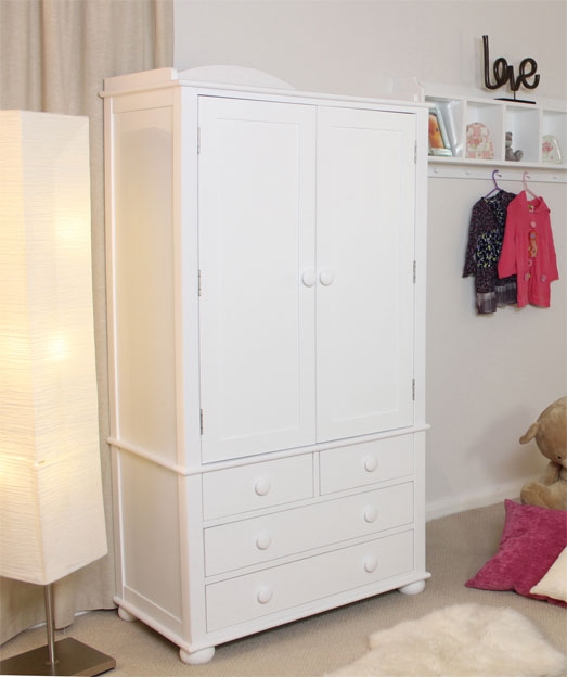 Unbranded Nutkin Childrens Double Wardrobe with Drawers