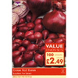 Unbranded Onions Red Baron Bulbs - Value Pack 100 Bulbs