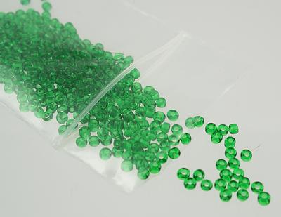Pack of Tiny Emerald Green Sead Beads