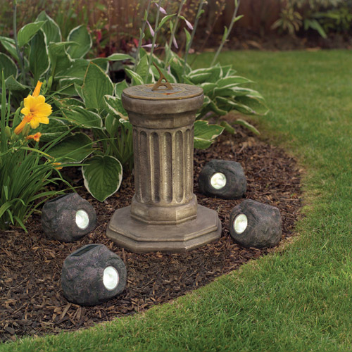 These ingenious and imaginative rock effect spotlights are perfect for accenting planting and garden