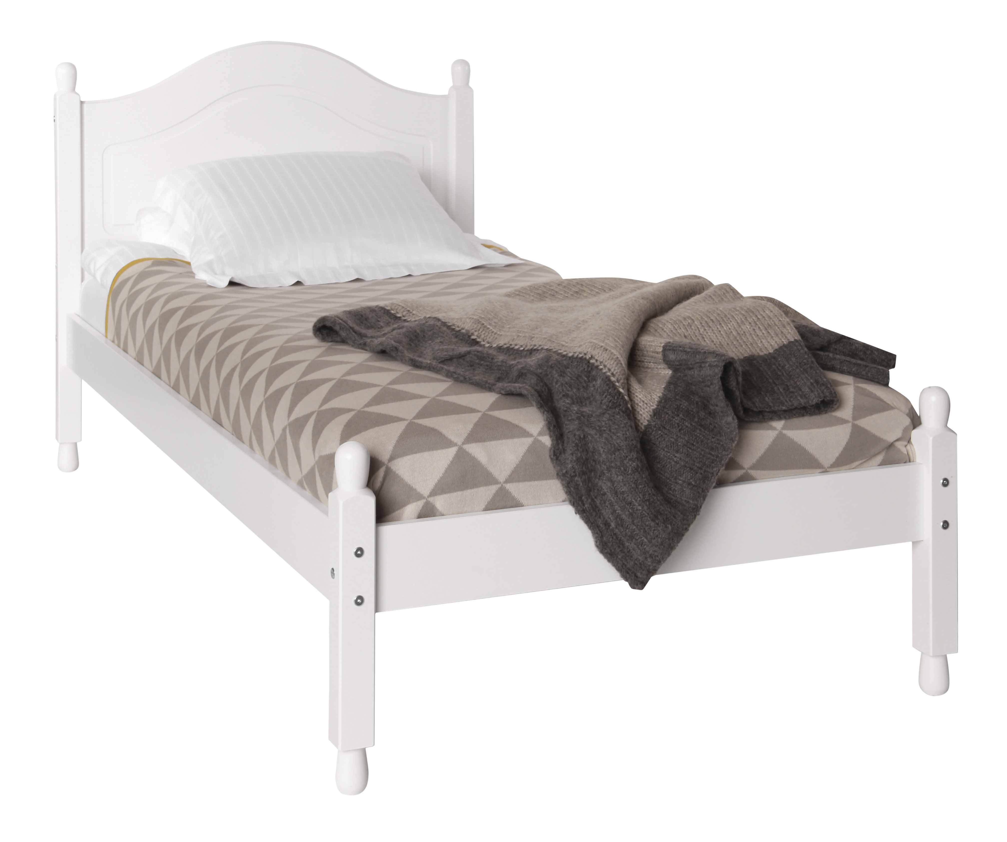 Unbranded Scandi White Single Bed