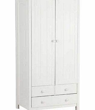 Unbranded Scandinavia 2 Door 3 Drawer Wardrobe - White