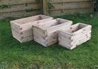 Unbranded Set of three Rectangular Planters: As Seen