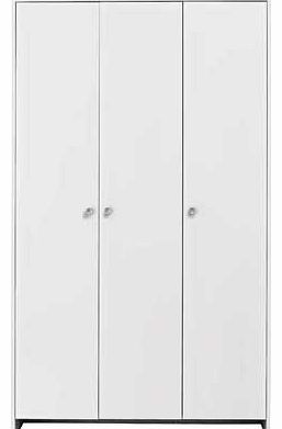 Unbranded Seville 3 Door Wardrobe - White