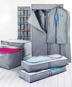 Silver/Blue Wardrobe Set