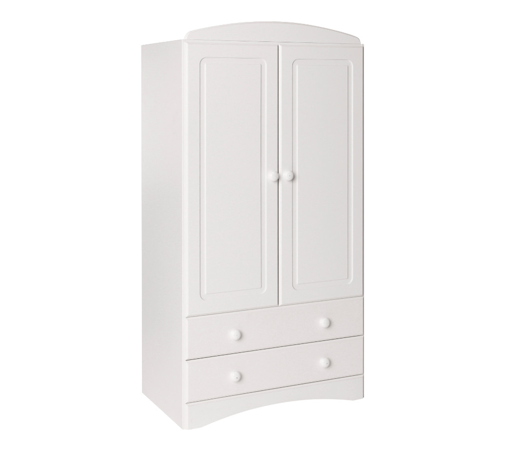 Unbranded Space2 Scandi white 2 Door 2 drawer wardrobe