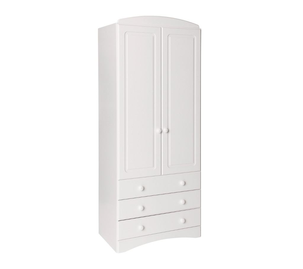 Unbranded Space2 Scandi white 2 door 3 drawer wardrobe
