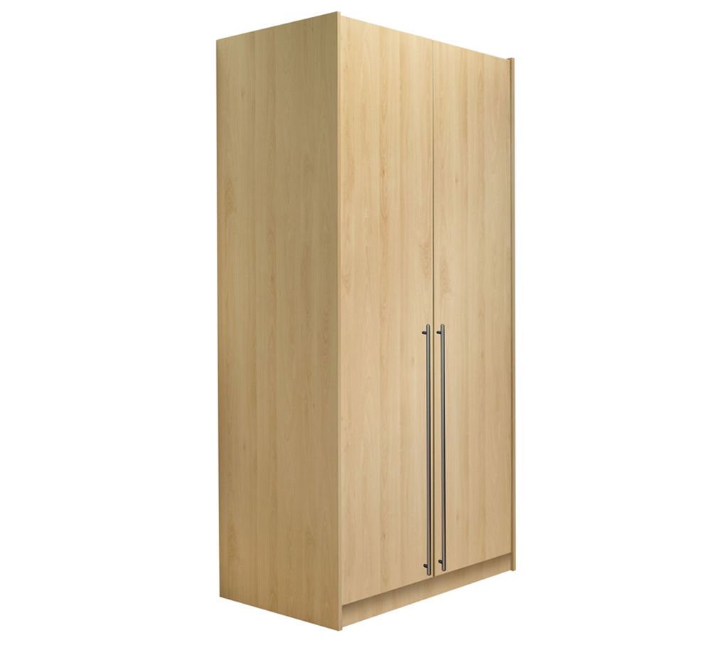 Unbranded space2fit Beech Double Wardrobe with internal