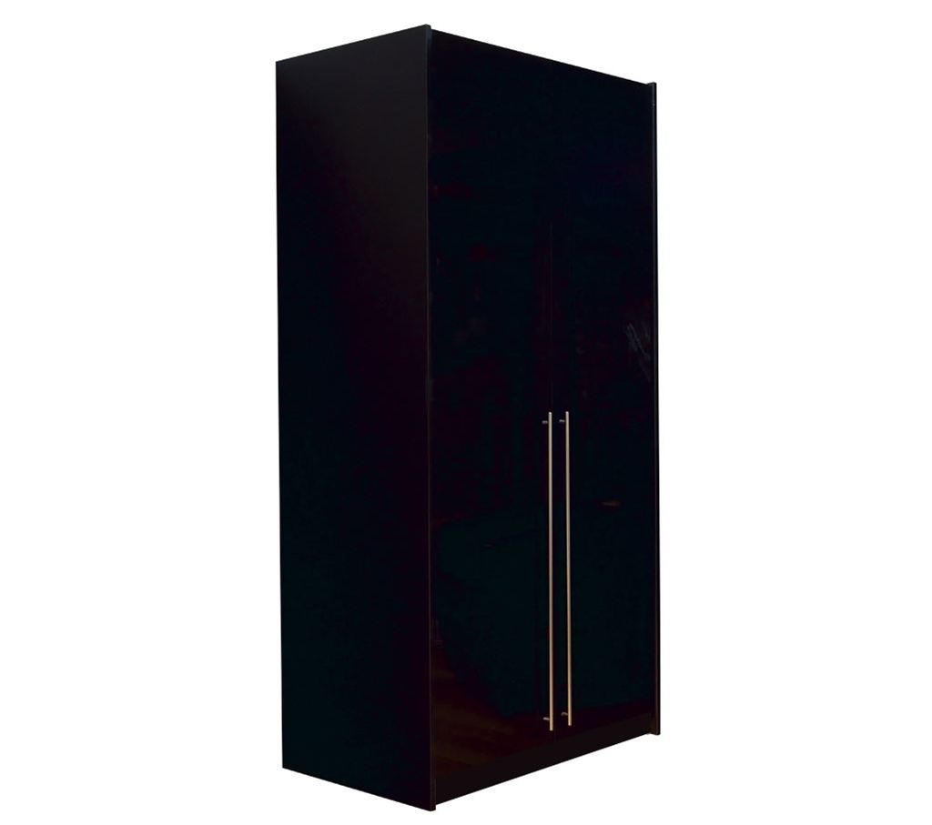 Unbranded space2fit Black Gloss Double Wardrobe with