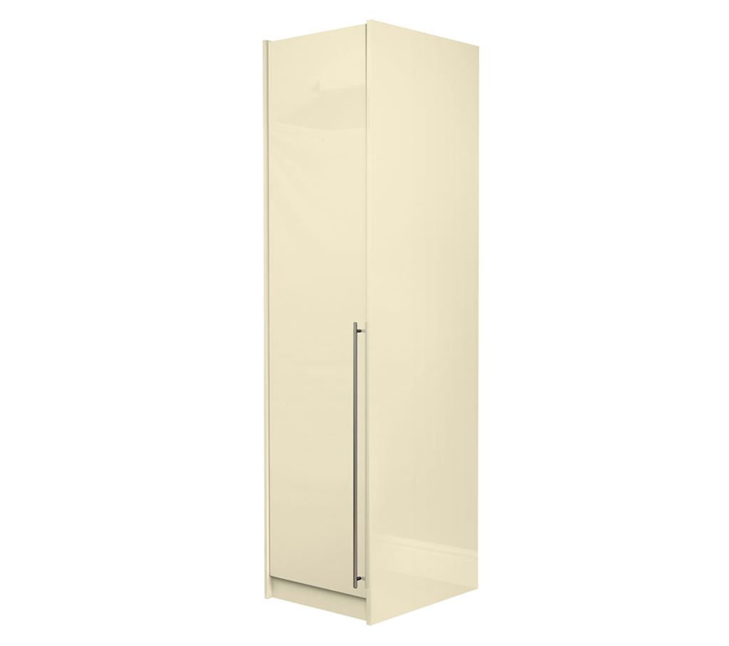 Unbranded space2fit Cream Gloss Single Wardrobe with