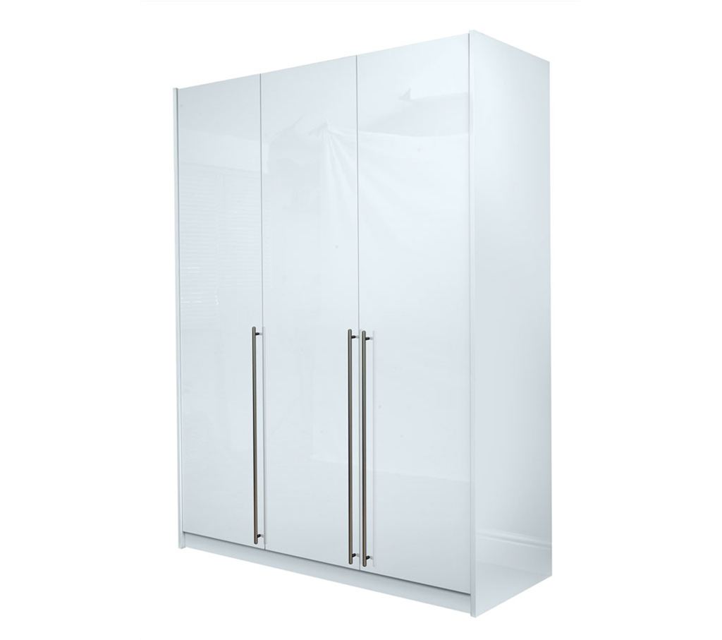 Unbranded space2fit White Gloss Triple Wardrobe with