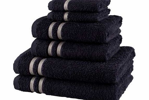 Strong and durable. these understated luxury Sparkle towels in complementary black and silver tones give your bathroom an instant style update. Beautifully soft and highly absorbent this towel bale is made from 100% pure cotton featuring a classic te