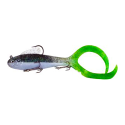 Unbranded Twin Tail Soft Bait - 135g - 25cm - Clear / White