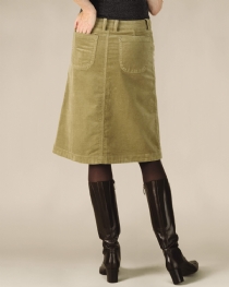 Unbranded Washed Velvet A-Line Skirt