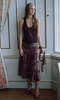 Womens Panne Velvet Gypsy Skirt