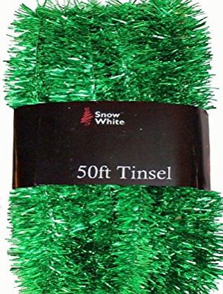 Uwant Fashion Households Christmas Tree Decoration 50ft x 3cm Tinsel Great Value - Green