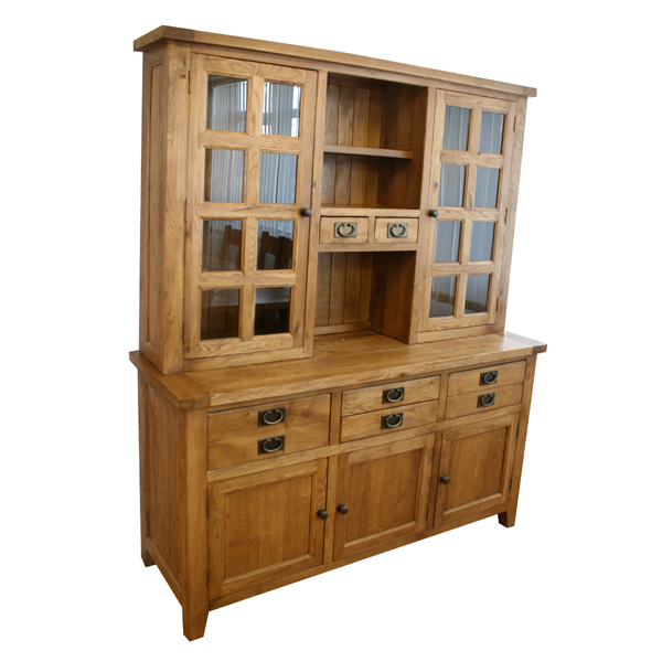 vancouver Buffet and Hutch with Tempered Glass