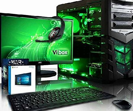 Vibox  Momentum Package 19 Gaming PC - 4.0GHz AMD FX 4-Core CPU, GTX 1060 GPU, VR Ready, Desktop Computer with Game Bundle, 22`` Monitor, Headset, Keyboard amp; Mouse, Windows 10 OS, Green Internal Lig