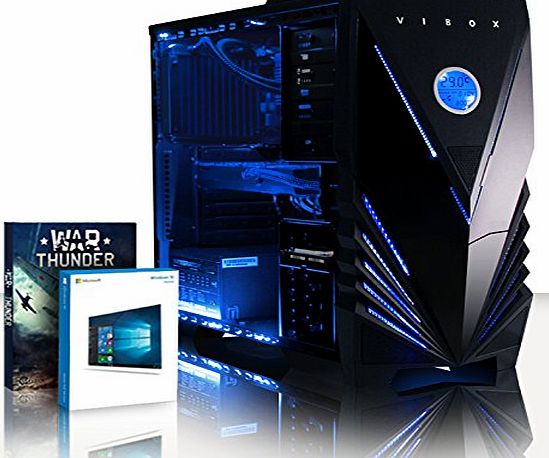 Vibox  Sniper 10XW Gaming PC - 4.0GHz Intel i7 Quad Core CPU, GTX 1060 GPU, VR Ready, Water Cooled, Desktop Computer with Game Bundle, Windows 10 OS, Blue Internal Lighting and Lifetime Warranty* (3.4G