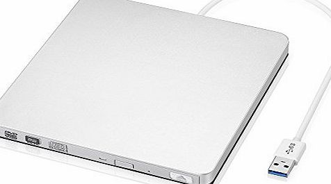 VicTop USB 3.0 CD/DVD-RW Burner Writer Player External Optical Drive for Apple Macbook, Macbook Pro, Macbook Air or other Laptop/Desktops