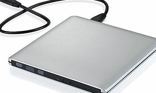 VicTsing Ultra Slim External USB 3.0 High Speed CD-RW DVD-RW Super Drive Player Writer Burner for Apple MacBook Air, Macbook Pro, Mac OS, PC Laptop