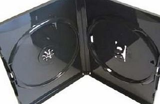Vision Media 25 x Double Black Amaray DVD/CD/BLU RAY Case