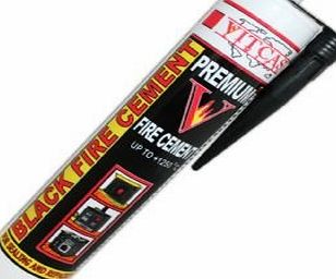 Vitcas Black Fire Cement 1250 C - 310ml for Fireplace, Stove, Boilers etc