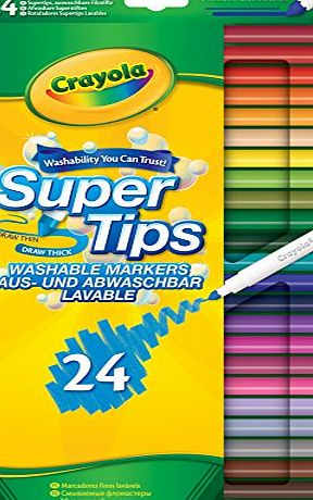 Vivid Imaginations Crayola Super Tips (24- Piece, Multi-Colour)