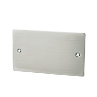 2G Blank Plate Satin Stainless Flat Plate