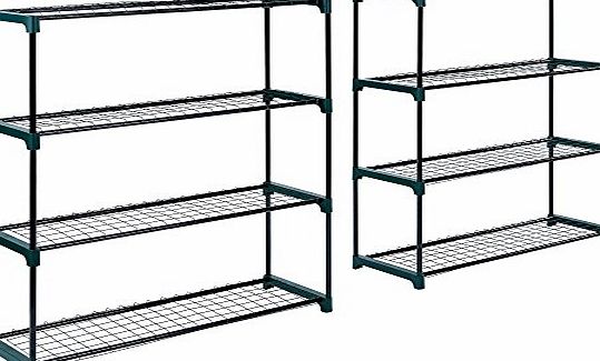 VonHaus 4 Tier Garden/ Greenhouse Staging Shelving Unit with FREE Extended 2 Year Warranty (2 Pack)