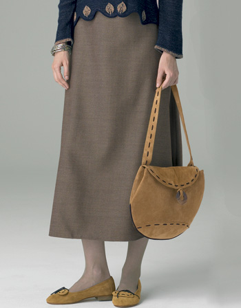 Wall Luxury Essentials Italian Wool A-line Skirt