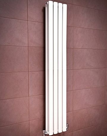 WarmeHaus Designer Tall Upright Column Radiator 1600 x 240 White Double