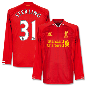 Warrior Liverpool Home L/S Shirt 2013 2014   Sterling 31