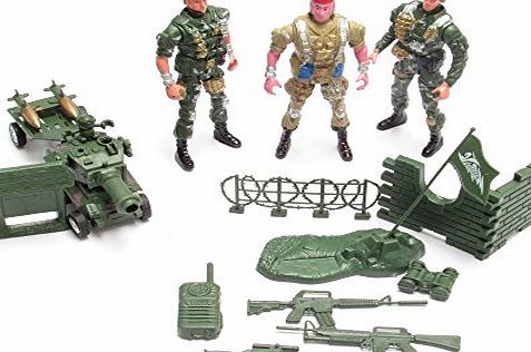 Warzone Toy Soldier Army Figures - Combat Fighter Set Action Man Tank Soldier Castle Set