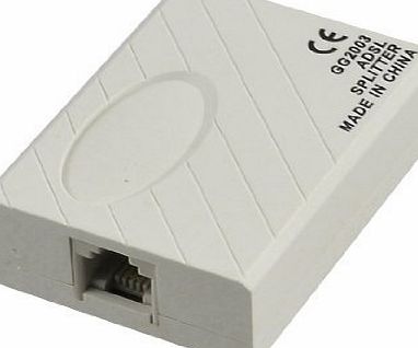 Waterwood Water amp; Wood Telephone ADSL Modem 6P2C RJ11 Line Splitter Filter White