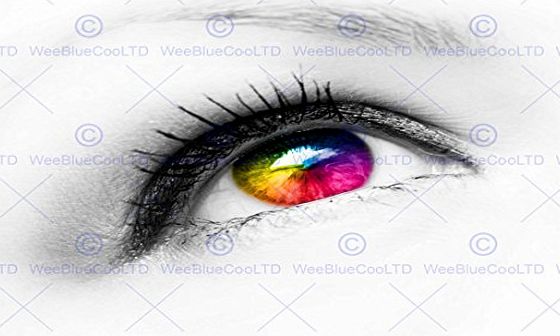 Wee Blue Coo Prints PHOTOGRAPHY COMPOSITION EYE EYEBALL COLOURED CONTACT LENS 30x40 cms POSTER PRINT BMP11460