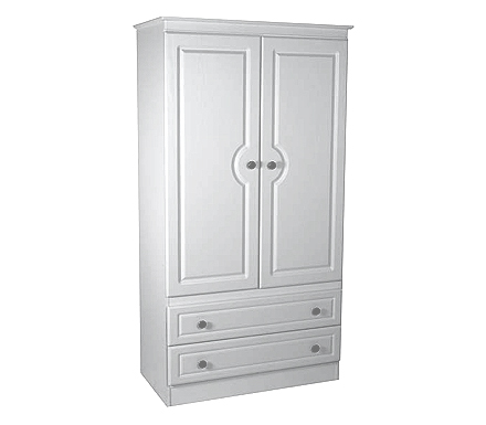Welcome Furniture Amelie White Wide 2 Door 2 Drawer Wardrobe