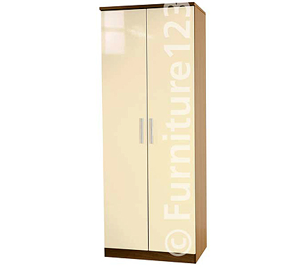 Welcome Furniture Clearance - Hatherley High Gloss 2 Door Wardrobe