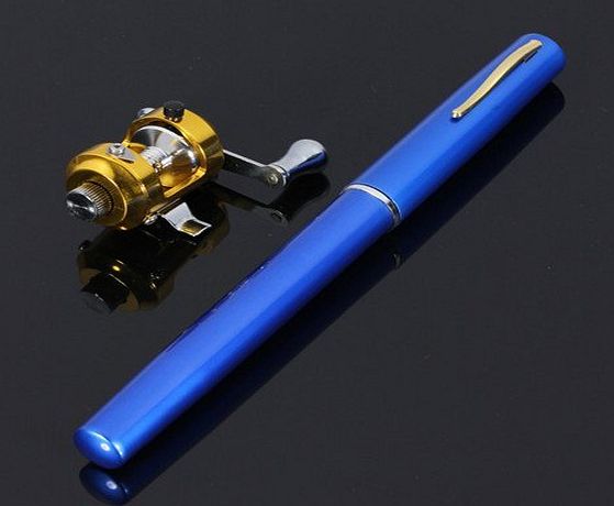 Well-Goal 38inch Mini Portable Pocket Aluminum Alloy Fishing Rod Pen Great Gift