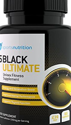 WellBeing Pro T5 Black Ultimate - Hardcore Fat Burner amp; Weight Loss Pills for Men and Women - Diet Pills That Work Fast - Strong Slimming Tablets amp; Appetite Suppressant - Training Supplement with Added Ener