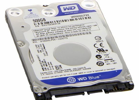 Western Digital WD 500GB 2.5 inch SATA Internal Hard Drive - Blue