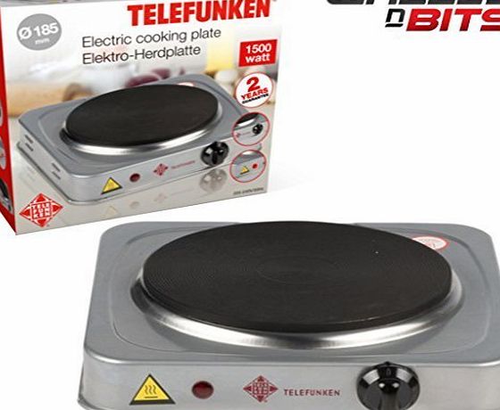 Wheels N Bits NEW Silver Hot Plate Electric Hob Single Ring Portable Heater Temp Control