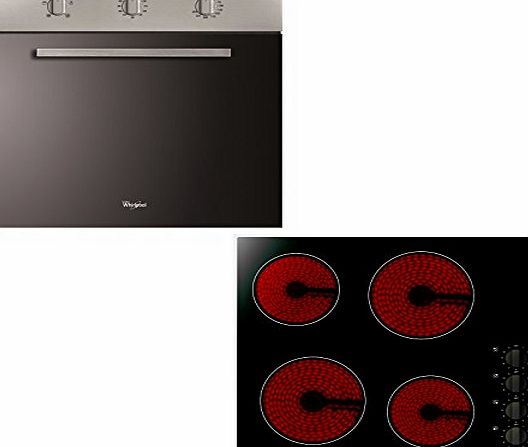 Whirlpool Electric Built-in Fan Oven amp; Cookology Knob Control Ceramic Hob Pack
