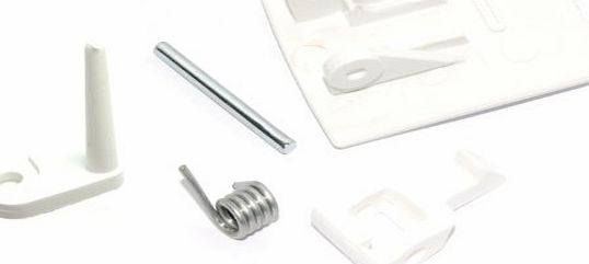 White Knight Baumatic Whirlpool Philips Zanussi Tumble Dryer Door Handle Kit Including Micro Switch Pin, CL311, CL412, TD163, TD45, AWB650BR, BTD1W, BTD600..