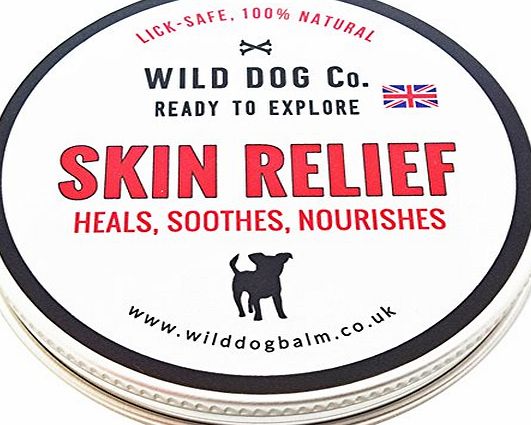 Wild Dog Co Wild Dog Skin Relief Balm heals and soothes itchy, irritated and dry skin for dogs, anti-fungal Wrinkle balm, 100 Natural, made in the UK. Gift idea for dog lovers